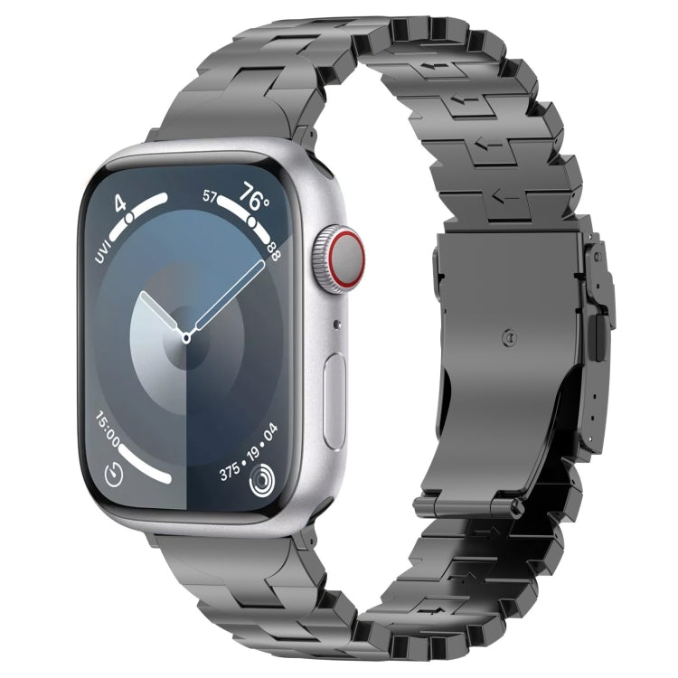 For Apple Watch Series 6 40mm Butterfly Type Titanium Steel Watch Band(Grey) - Watch Bands by PMC TechLife | Online Shopping South Africa | PMC TechLife | Buy Now Pay Later Mobicred