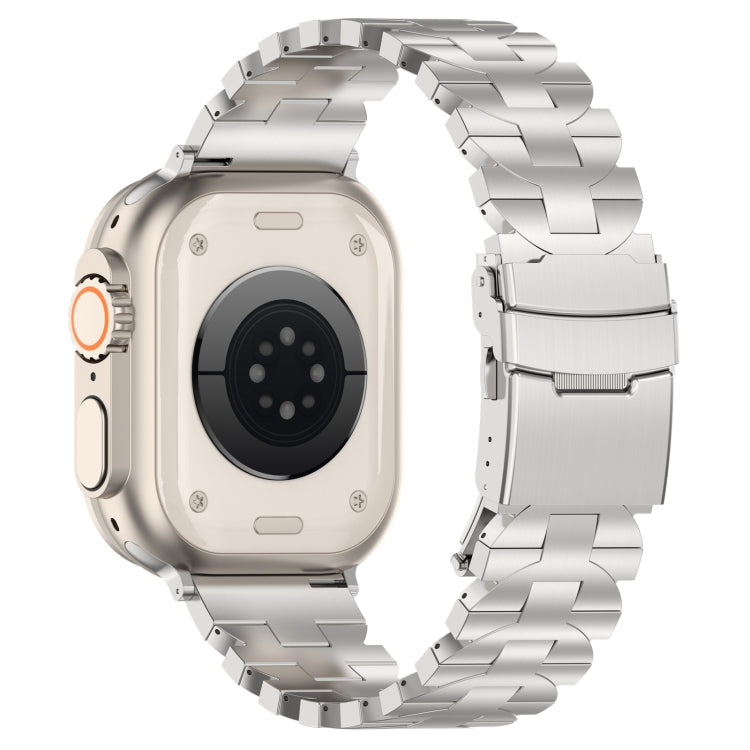 For Apple Watch Series 6 40mm Butterfly Type Titanium Steel Watch Band(Silver) - Watch Bands by PMC TechLife | Online Shopping South Africa | PMC TechLife