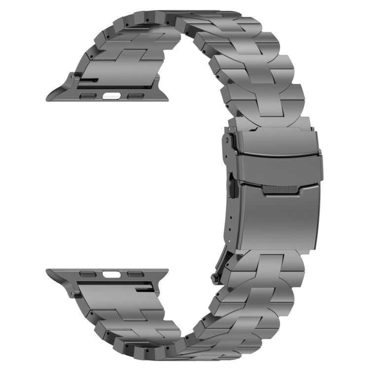 For Apple Watch Series 3 38mm Butterfly Type Titanium Steel Watch Band(Grey) - Watch Bands by PMC TechLife | Online Shopping South Africa | PMC TechLife