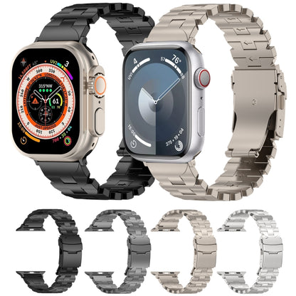 For Apple Watch Series 7 41mm Butterfly Type Titanium Steel Watch Band(Grey) - Watch Bands by PMC Jewellery | Online Shopping South Africa | PMC Jewellery