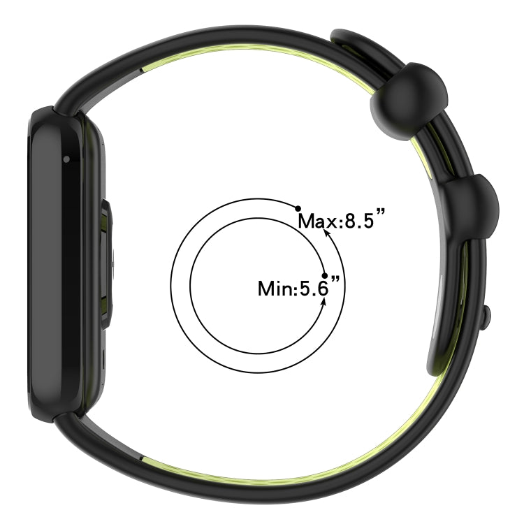For Redmi Watch 4 Two Color Silicone Sports Watch Band(Grey Orange) - Watch Bands by PMC TechLife | Online Shopping South Africa | PMC TechLife