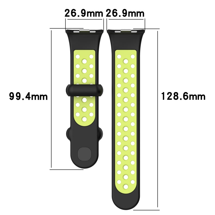 For Redmi Watch 4 Two Color Silicone Sports Watch Band(Midnight Blue White) - Watch Bands by PMC TechLife | Online Shopping South Africa | PMC TechLife