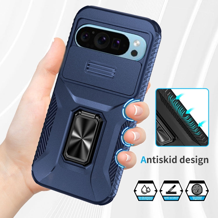 For Google Pixel 9 / Pixel 9 Pro Sliding Camshield Holder Phone Case(Blue) - Google Cases by PMC Jewellery | Online Shopping South Africa | PMC Jewellery | Buy Now Pay Later Mobicred