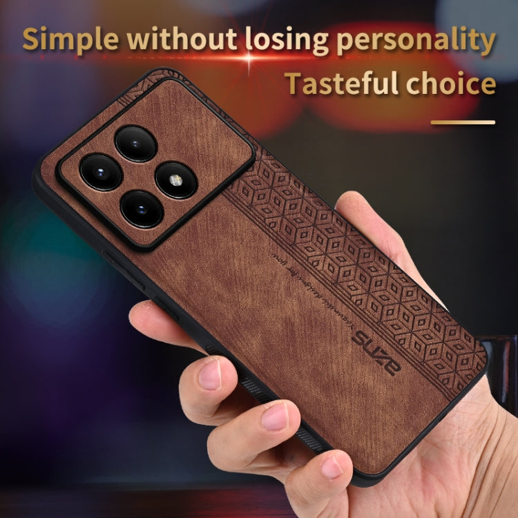 For Xiaomi Redmi K70 Pro AZNS 3D Embossed Skin Feel Phone Case(Brown) - Xiaomi Cases by AZNS | Online Shopping South Africa | PMC Jewellery | Buy Now Pay Later Mobicred