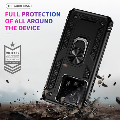 For Xiaomi 13T/13T Pro Shockproof TPU + PC Phone Case with Holder(Black) - Xiaomi Cases by PMC Jewellery | Online Shopping South Africa | PMC Jewellery | Buy Now Pay Later Mobicred