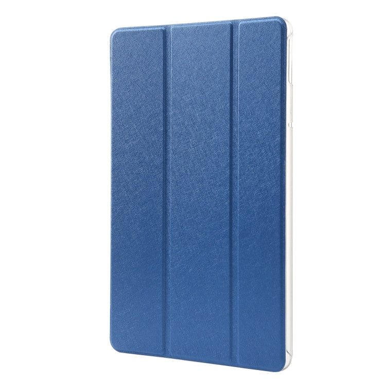 For Huawei MatePad Pro 11 2024 Silk Texture 3-Fold Leather Tablet Case(Dark Blue) - Huawei by PMC Jewellery | Online Shopping South Africa | PMC Jewellery | Buy Now Pay Later Mobicred