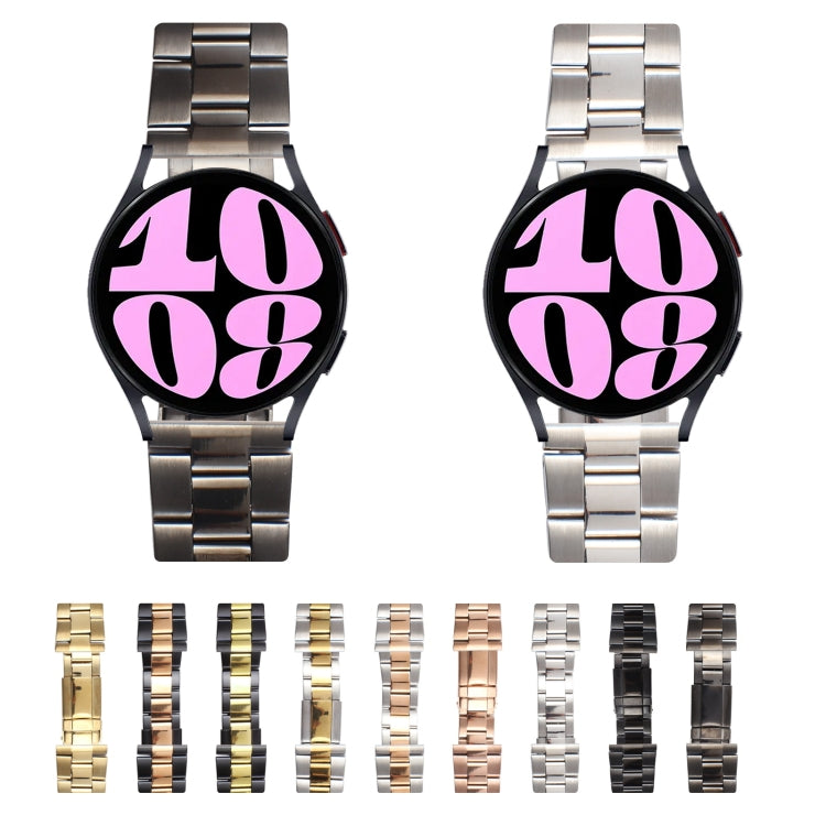 22mm Universal Three-Bead Stainless Steel Watch Band(Black Rose Gold) - free shipping - PMC TechLife - Order now!