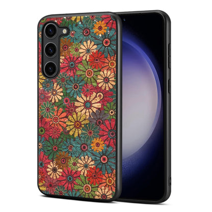 For Samsung Galaxy S24 5G Four Seasons Flower Language Series TPU Phone Case(Spring Green) - Galaxy S24 5G Cases by PMC Jewellery | Online Shopping South Africa | PMC Jewellery