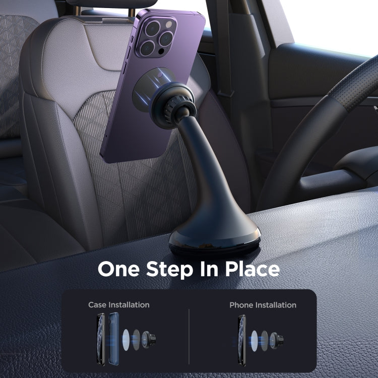 JOYROOM JR-ZS356 Magnetic Car Suction Cup Phone Holder(Black) - Car Holders by JOYROOM | Online Shopping South Africa | PMC Jewellery | Buy Now Pay Later Mobicred