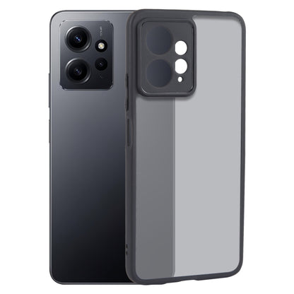 For Xiaomi Redmi Note 12 4G Fine Pore Matte Black TPU + PC Phone Case - Xiaomi Cases by PMC Jewellery | Online Shopping South Africa | PMC Jewellery | Buy Now Pay Later Mobicred