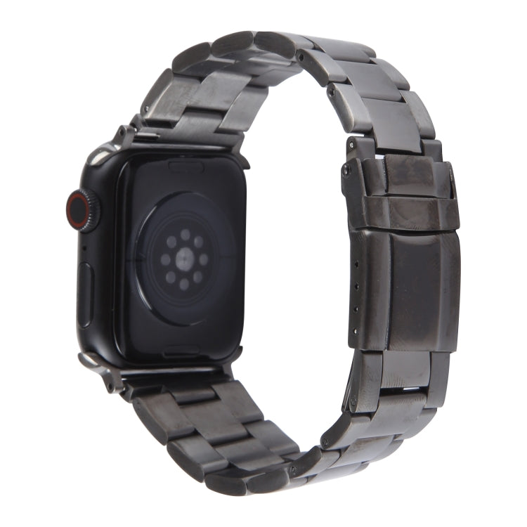 For Apple Watch Ultra 49mm Three-Bead Stainless Steel Watch Band(Gun Color) - free shipping - PMC TechLife - Order now!