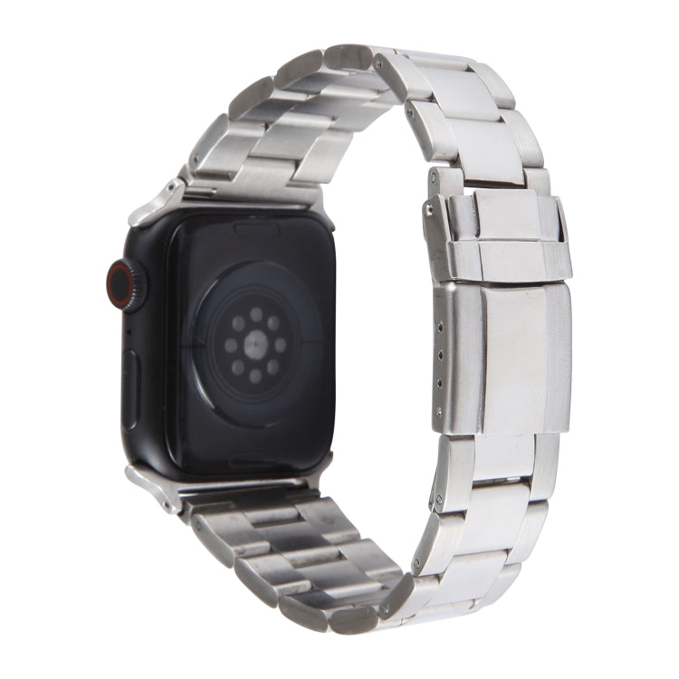 For Apple Watch SE 2022 40mm Three-Bead Stainless Steel Watch Band(Silver) - free shipping - PMC TechLife - Order now!