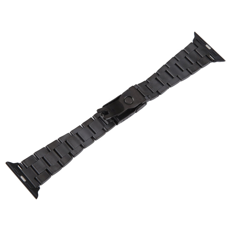 For Apple Watch Series 6 40mm Three-Bead Stainless Steel Watch Band(Black) - free shipping - PMC TechLife - Order now!