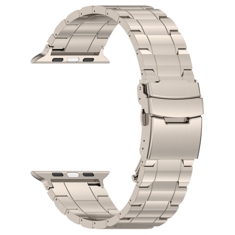 For Apple Watch Ultra 2 49mm Safety Buckle Trapezoid Titanium Steel Watch Band(Titanium) - Watch Bands by PMC TechLife | Online Shopping South Africa | PMC TechLife