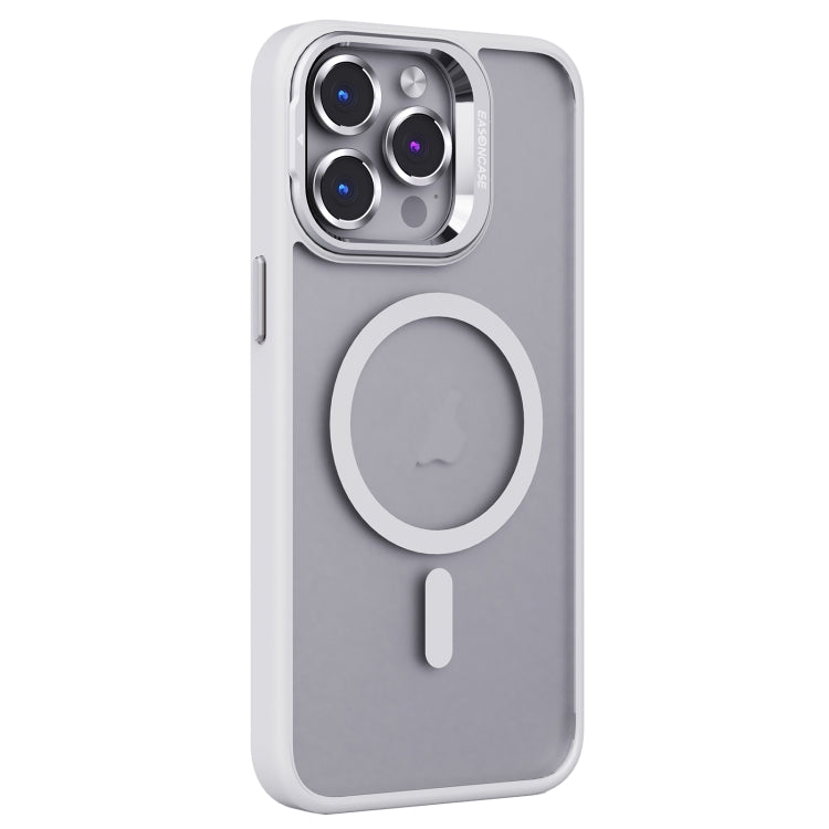 For iPhone 13 Pro Max Invisible Lens Holder PC + TPU Frosted MagSafe Phone Case(White) - iPhone 13 Pro Max Cases by PMC TechLife | Online Shopping South Africa | PMC TechLife | Buy Now Pay Later Mobicred
