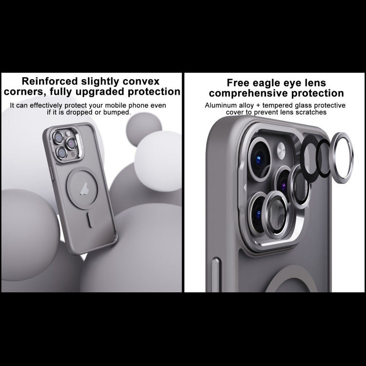 For iPhone 13 Pro Max Invisible Lens Holder PC + TPU Frosted MagSafe Phone Case(White) - iPhone 13 Pro Max Cases by PMC TechLife | Online Shopping South Africa | PMC TechLife | Buy Now Pay Later Mobicred