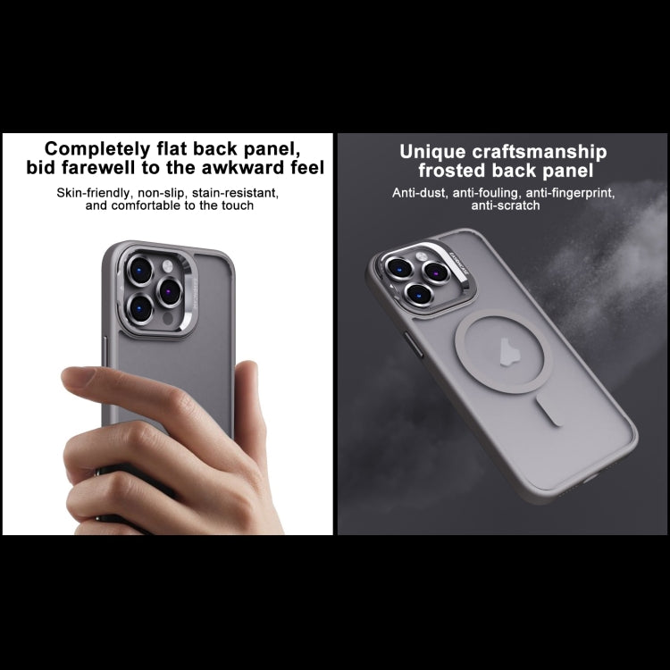 For iPhone 13 Pro Max Invisible Lens Holder PC + TPU Frosted MagSafe Phone Case(White) - iPhone 13 Pro Max Cases by PMC TechLife | Online Shopping South Africa | PMC TechLife | Buy Now Pay Later Mobicred