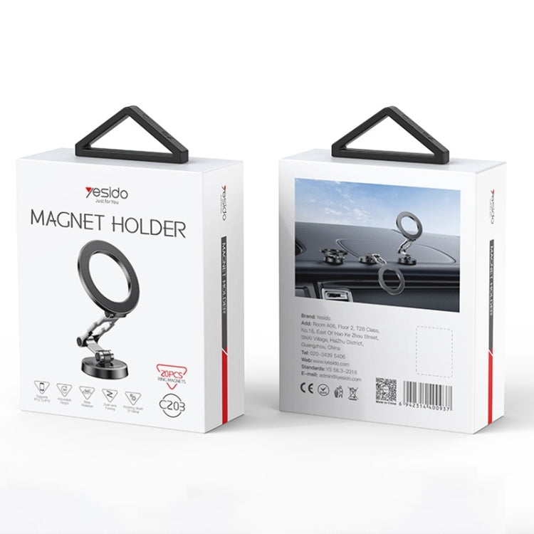 Yesido C203 Car Dashboard MagSafe Magnetic Phone Holder(Black) - Universal Car Holders by Yesido | Online Shopping South Africa | PMC TechLife | Buy Now Pay Later Mobicred