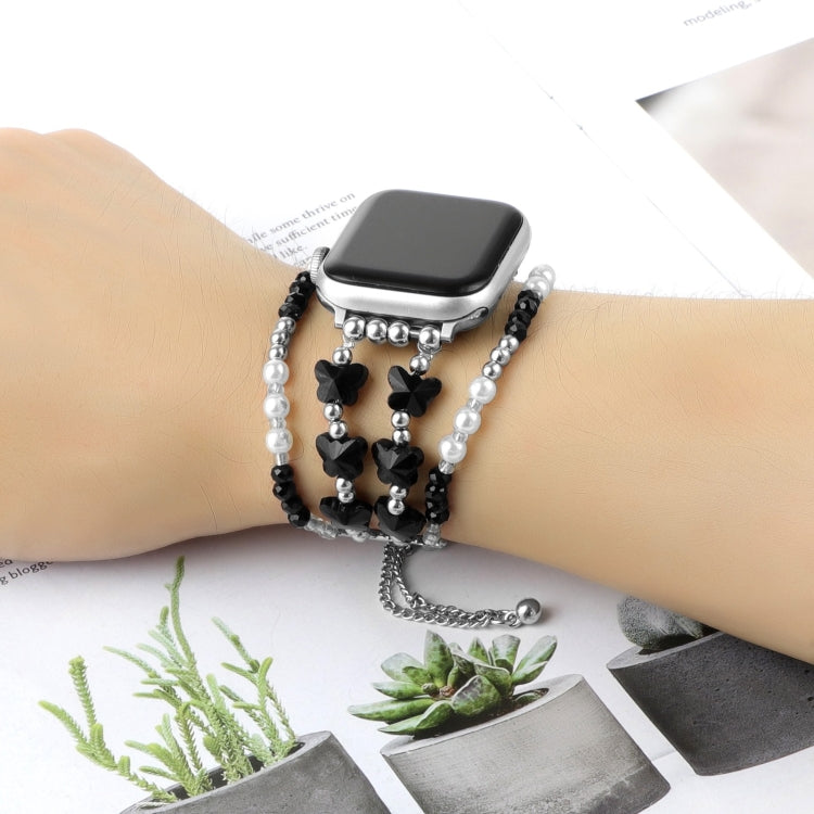 For Apple Watch Ultra 2 49mm Butterfly Chain Bracelet Metal Watch Band(Black) - Watch Bands by PMC TechLife | Online Shopping South Africa | PMC TechLife