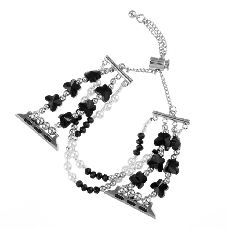 For Apple Watch Ultra 2 49mm Butterfly Chain Bracelet Metal Watch Band(Black) - Watch Bands by PMC TechLife | Online Shopping South Africa | PMC TechLife