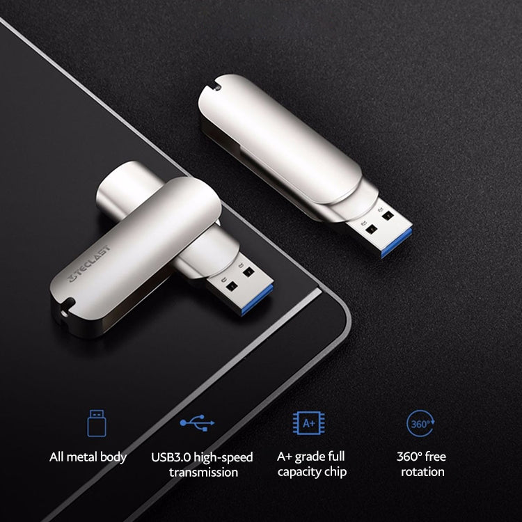 Teclast Leishen Plus Series USB3.0 Twister Flash Drive, Memory:32GB(Silver) - USB Flash Drives by TECLAST | Online Shopping South Africa | PMC Jewellery | Buy Now Pay Later Mobicred