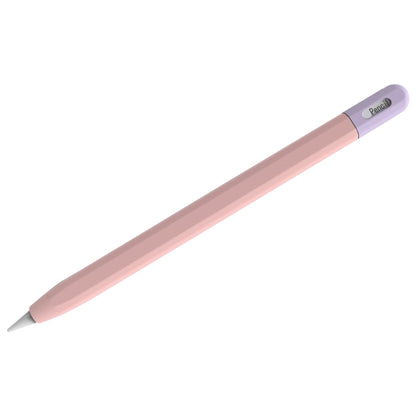 For Apple Pencil (USB-C) Stylus Pen Protective Cover with Nib Cover(Pink+Purple) - Pencil Accessories by PMC Jewellery | Online Shopping South Africa | PMC Jewellery | Buy Now Pay Later Mobicred