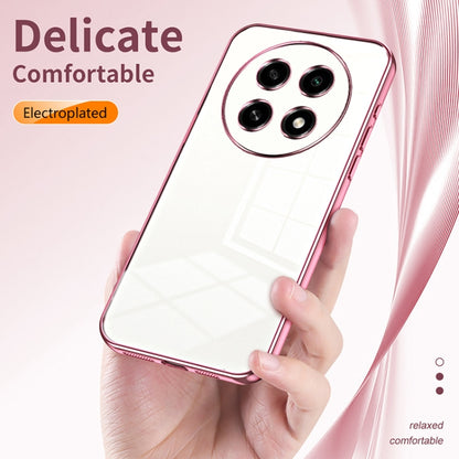 For OPPO A2 Pro Transparent Plating Fine Hole Phone Case(Pink) - A2 Pro Cases by PMC Jewellery | Online Shopping South Africa | PMC Jewellery | Buy Now Pay Later Mobicred