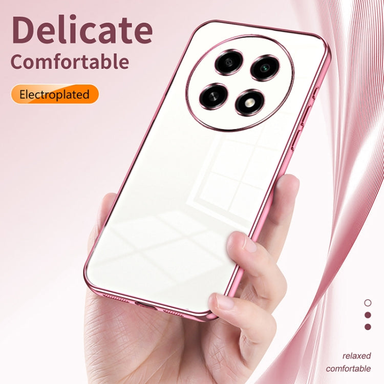 For OPPO A2 Pro Transparent Plating Fine Hole Phone Case(Black) - A2 Pro Cases by PMC TechLife | Online Shopping South Africa | PMC TechLife | Buy Now Pay Later Mobicred