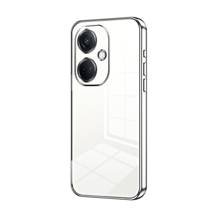 For OPPO K11 Transparent Plating Fine Hole Phone Case(Silver) - OPPO Cases by PMC Jewellery | Online Shopping South Africa | PMC Jewellery | Buy Now Pay Later Mobicred