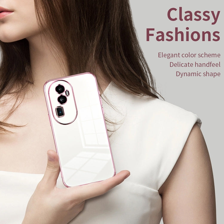 For OPPO Reno10 Pro+ Transparent Plating Fine Hole Phone Case(Purple) - OPPO Cases by PMC Jewellery | Online Shopping South Africa | PMC Jewellery | Buy Now Pay Later Mobicred