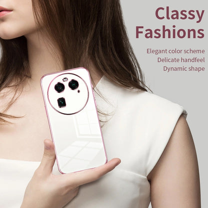 For OPPO Find X6 Transparent Plating Fine Hole Phone Case(Silver) - OPPO Cases by PMC Jewellery | Online Shopping South Africa | PMC Jewellery | Buy Now Pay Later Mobicred