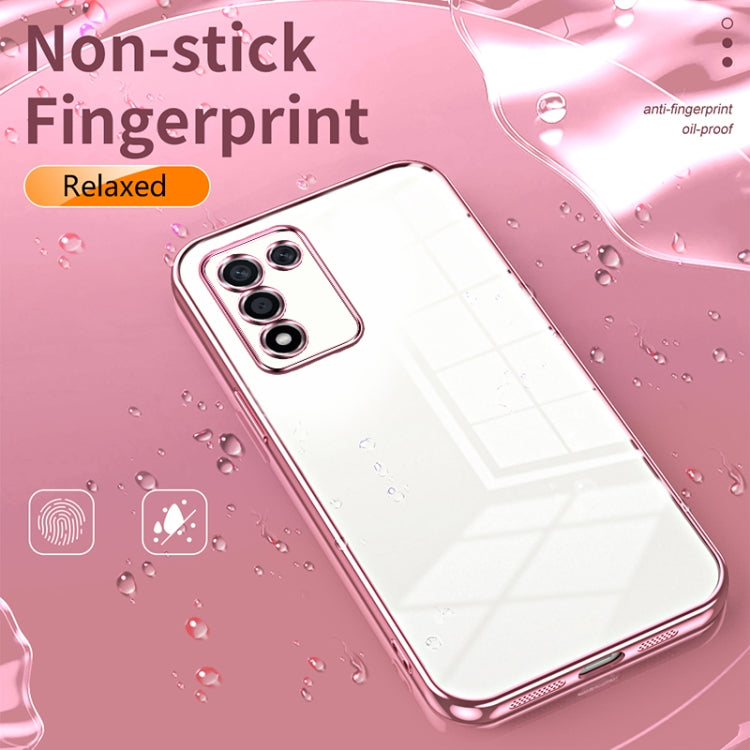 For OPPO K9s / K10 Energy Transparent Plating Fine Hole Phone Case(Pink) - OPPO Cases by PMC TechLife | Online Shopping South Africa | PMC TechLife | Buy Now Pay Later Mobicred