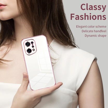 For OPPO Find X5 Transparent Plating Fine Hole Phone Case(Transparent) - OPPO Cases by PMC Jewellery | Online Shopping South Africa | PMC Jewellery | Buy Now Pay Later Mobicred