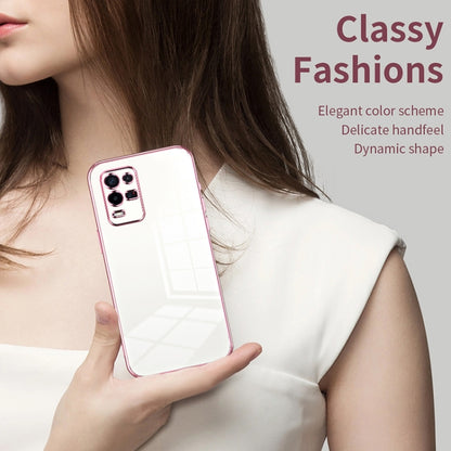 For OPPO K9x Transparent Plating Fine Hole Phone Case(Transparent) - OPPO Cases by PMC Jewellery | Online Shopping South Africa | PMC Jewellery | Buy Now Pay Later Mobicred