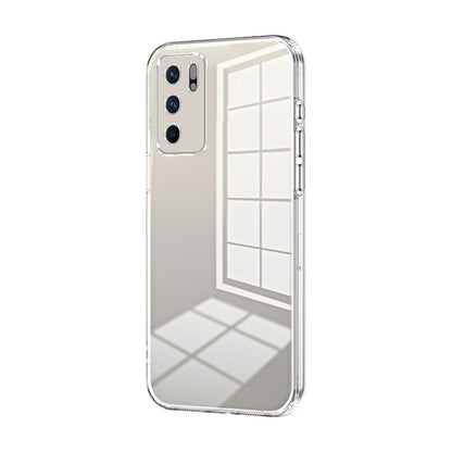 For OPPO Reno6 Indian / Malay Transparent Plating Fine Hole Phone Case(Transparent) - OPPO Cases by PMC Jewellery | Online Shopping South Africa | PMC Jewellery | Buy Now Pay Later Mobicred