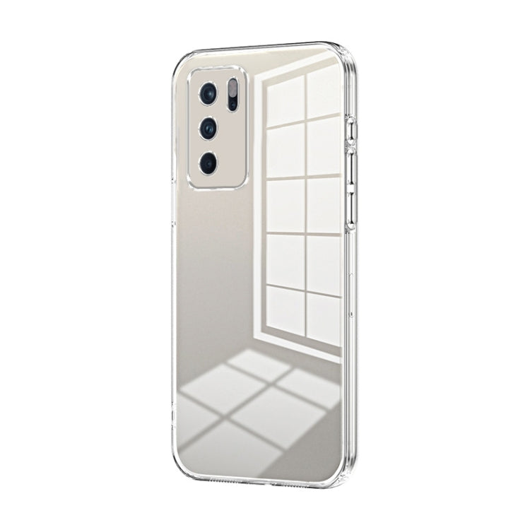 For OPPO Reno6 Pro Indian  Transparent Plating Fine Hole Phone Case(Transparent) - OPPO Cases by PMC Jewellery | Online Shopping South Africa | PMC Jewellery | Buy Now Pay Later Mobicred