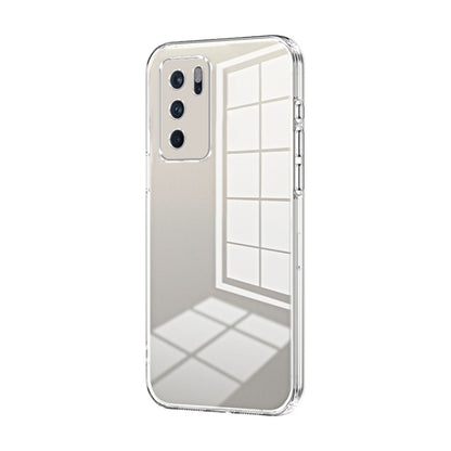 For OPPO Reno6 Pro Indian  Transparent Plating Fine Hole Phone Case(Transparent) - OPPO Cases by PMC Jewellery | Online Shopping South Africa | PMC Jewellery | Buy Now Pay Later Mobicred