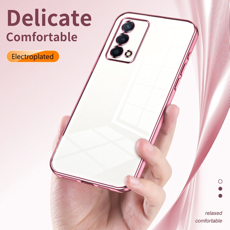 For OPPO K9 Transparent Plating Fine Hole Phone Case(Purple) - OPPO Cases by PMC Jewellery | Online Shopping South Africa | PMC Jewellery | Buy Now Pay Later Mobicred