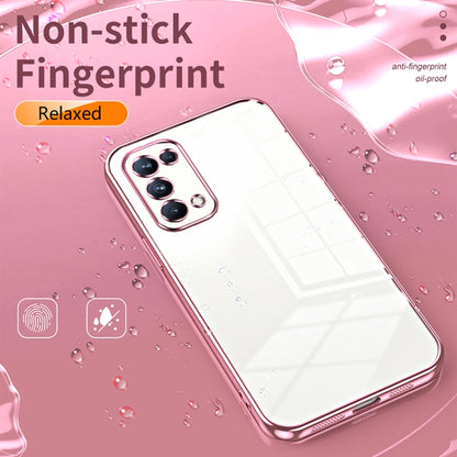 For OPPO Reno5 Pro Transparent Plating Fine Hole Phone Case(Green) - OPPO Cases by PMC Jewellery | Online Shopping South Africa | PMC Jewellery | Buy Now Pay Later Mobicred