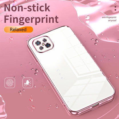 For OPPO A92s / Reno4 Z 5G Transparent Plating Fine Hole Phone Case(Purple) - OPPO Cases by PMC Jewellery | Online Shopping South Africa | PMC Jewellery | Buy Now Pay Later Mobicred