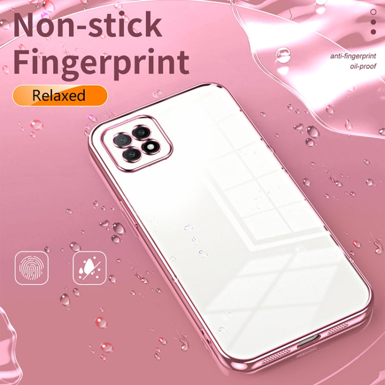 For OPPO A72 5G / A73 5G Transparent Plating Fine Hole Phone Case(Transparent) - OPPO Cases by PMC Jewellery | Online Shopping South Africa | PMC Jewellery | Buy Now Pay Later Mobicred