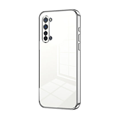 For OPPO Reno3 5G / Find X2 Lite Transparent Plating Fine Hole Phone Case(Silver) - OPPO Cases by PMC Jewellery | Online Shopping South Africa | PMC Jewellery | Buy Now Pay Later Mobicred