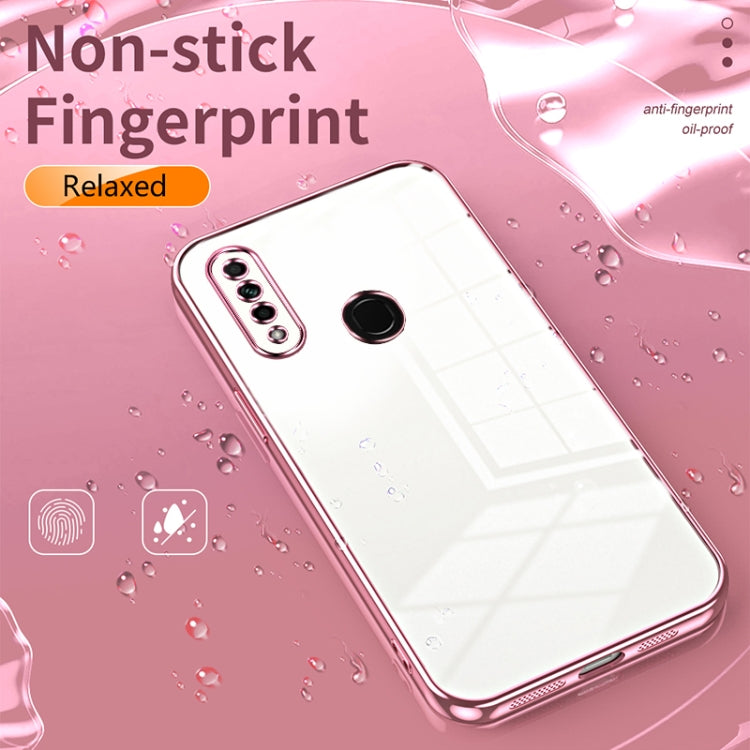 For OPPO A8 / A31 2020 Transparent Plating Fine Hole Phone Case(Silver) - OPPO Cases by PMC Jewellery | Online Shopping South Africa | PMC Jewellery | Buy Now Pay Later Mobicred