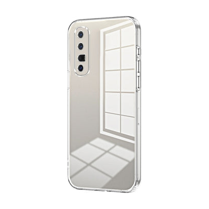 For OPPO Reno3 Pro Transparent Plating Fine Hole Phone Case(Transparent) - OPPO Cases by PMC Jewellery | Online Shopping South Africa | PMC Jewellery | Buy Now Pay Later Mobicred