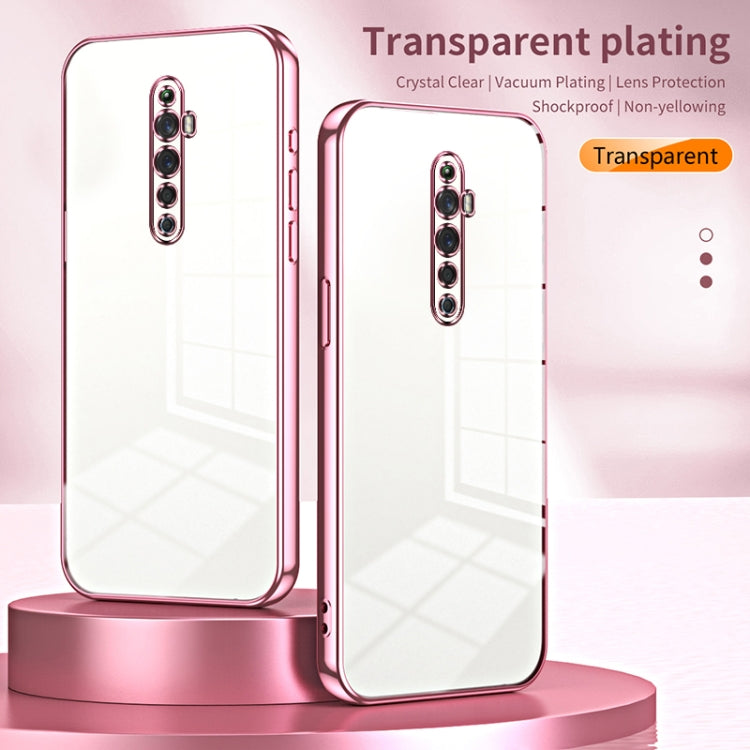 For OPPO Reno2 Z / Reno2 F Transparent Plating Fine Hole Phone Case(Transparent) - OPPO Cases by PMC TechLife | Online Shopping South Africa | PMC TechLife | Buy Now Pay Later Mobicred