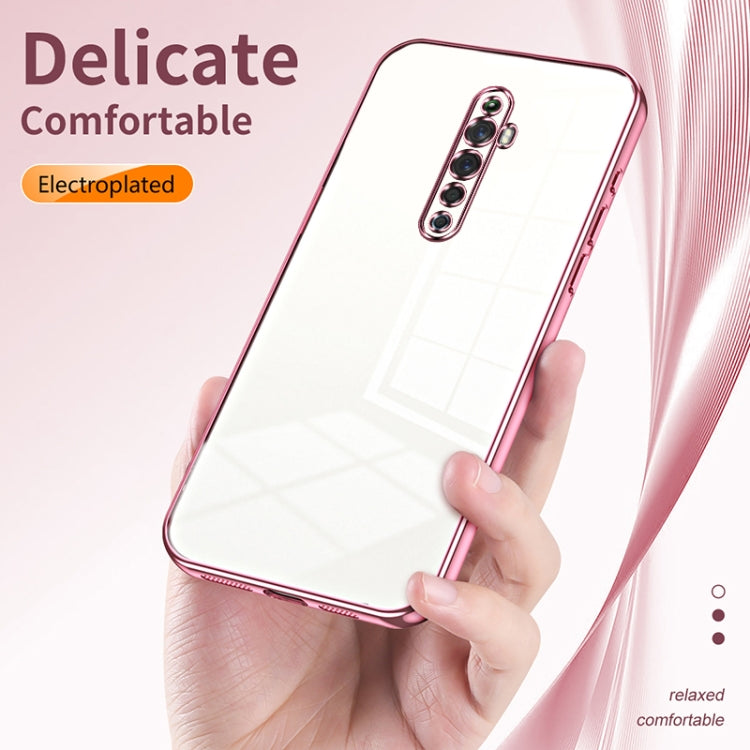 For OPPO Reno2 Z / Reno2 F Transparent Plating Fine Hole Phone Case(Silver) - OPPO Cases by PMC TechLife | Online Shopping South Africa | PMC TechLife | Buy Now Pay Later Mobicred