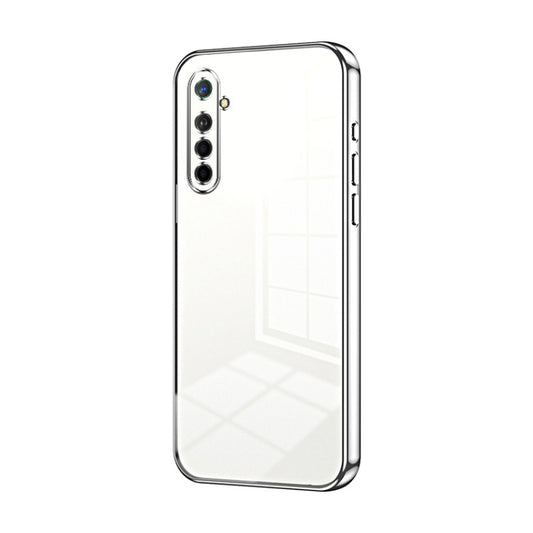 For OPPO K5 / Realme XT/XT 730G Transparent Plating Fine Hole Phone Case(Silver) - OPPO Cases by PMC Jewellery | Online Shopping South Africa | PMC Jewellery | Buy Now Pay Later Mobicred