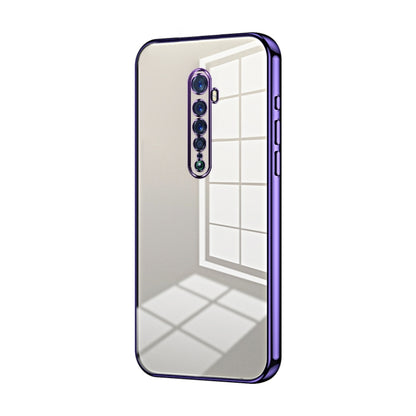 For OPPO Reno2 Transparent Plating Fine Hole Phone Case(Purple) - OPPO Cases by PMC Jewellery | Online Shopping South Africa | PMC Jewellery | Buy Now Pay Later Mobicred