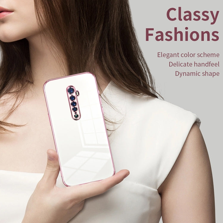 For OPPO Reno2 Transparent Plating Fine Hole Phone Case(Blue) - free shipping - PMC TechLife - Order now!