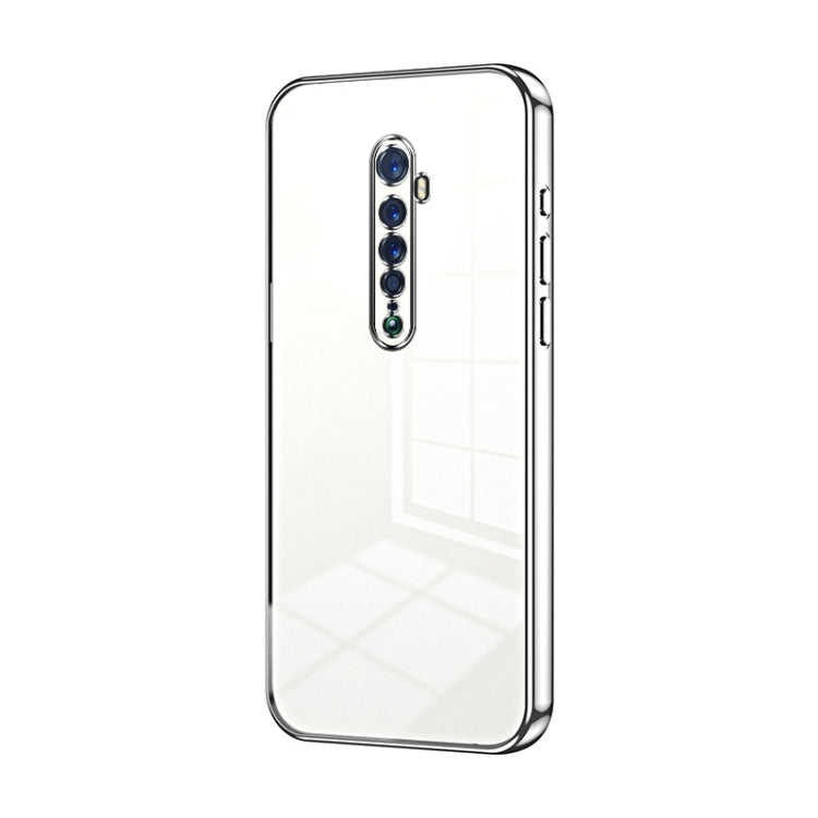 For OPPO Reno2 Transparent Plating Fine Hole Phone Case(Silver) - OPPO Cases by PMC Jewellery | Online Shopping South Africa | PMC Jewellery | Buy Now Pay Later Mobicred